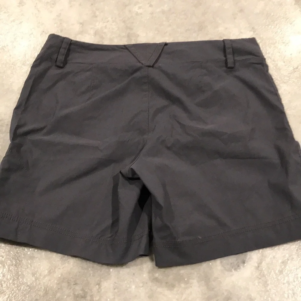 Athleta Shorts Womens Size 8 Chino Flat Front High Waist Gray 7" Inseam Hiking - Picture 4 of 7